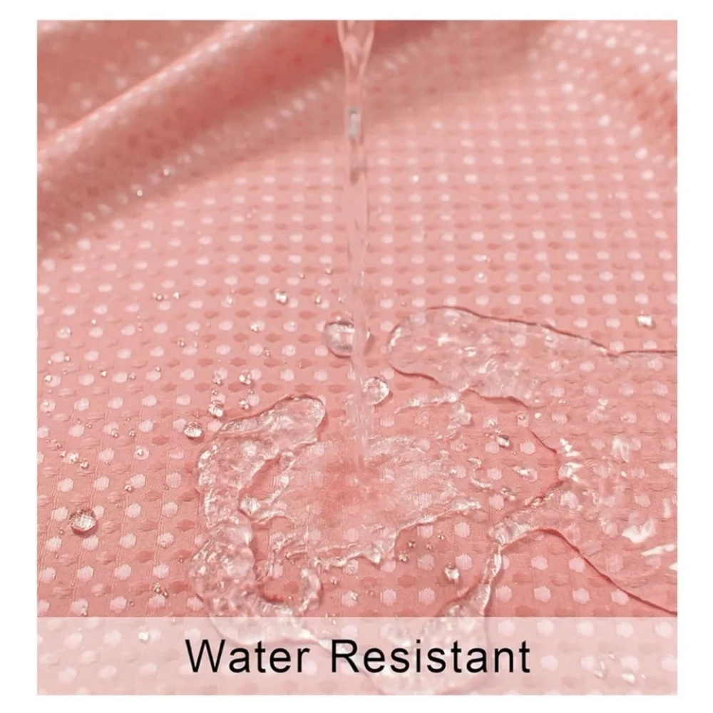 Pink Ombre Shower Curtain With Silver Hooks